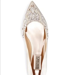 Badgley Mischka Malena Satin Pointed Toe Flats